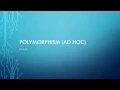 Beginner C tutorial 22 ad hoc polymorphism concept
