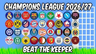 Beat The Keeper - Champions League 2026/27 - Algodoo Marble Race
