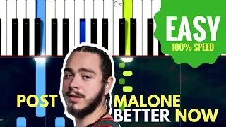 Download POST MALONE - BETTER NOW (PIANO TUTORIAL) EASY MP3