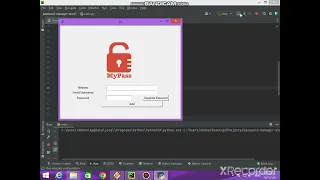 Password manager GUI using TKinter Python