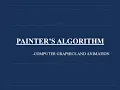 Painter s Algorithm