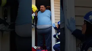 انقاذ شخص عالق في باب المنزل بسبب السمنه ذكاء اصطناعي العراق حلم اشرف 