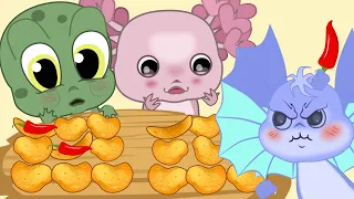 We Tried a ‘Pepper Chip’ Challenge… It Was NOT a Good Idea 🌶️ | Axo & Kvaka #2danimation