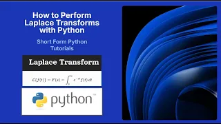 Laplace Transforms in Python with SymPy Basic Tutorial