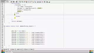 Simple JAVA Program for Binary to Decimal conversion