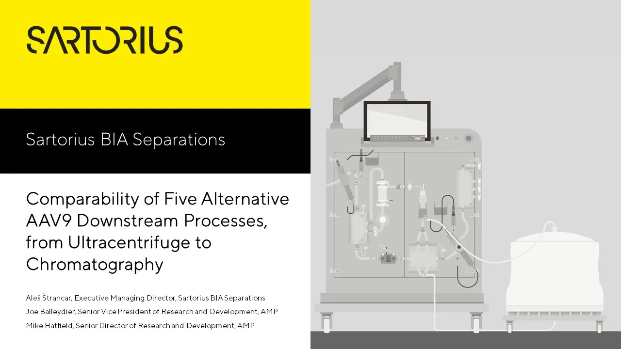 Comparability of 5 Alternative AAV9 Downstream Processes from Ultracentrifugation to Chromatography