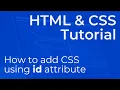 How to Add CSS Using ID Attribute - Simple Beginner Tutorial