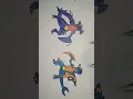 Garchomp and Mega Garchomp drawing by Winter