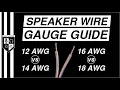 SPEAKER WIRE GAUGE GUIDE 12 AWG vs 14 AWG vs 16 AWG vs 18 AWG