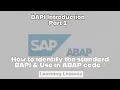 SAP ABAP Class 28 BAPI Introduction Identify BAPI Use in ABAP Code Learning Lessons