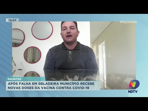 Palmitos: após falha em geladeira, município recebe novas doses da vacina contra a Covid-19