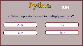 Python Programming Language Quiz - 2 15 Basic Python Question Answers Python for beginners