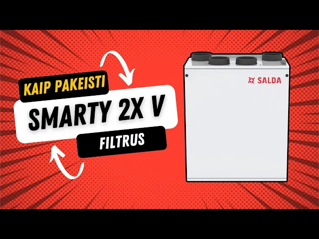 Filtrų komplektas horizontaliam rekuperatoriui SALDA 2XP 1.2, 2 vnt.