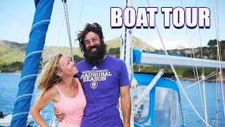 Boat Tour of our Tiny Floating Home – SV One Life – 1983 Nautical Development Offshore 40