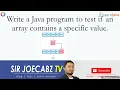 Write a program to test if an contains a specific value