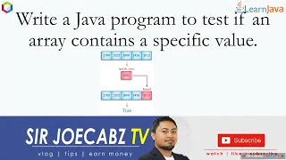 Write a program to test if an contains a specific value