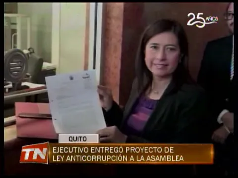 Ejecutivo entregó proyecto de ley anticorrupción a la asamblea