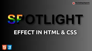 Spotlight Effect Using HTML CSS Tutorial Web Development