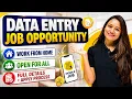 WORK FROM HOME DATA ENTRY JOB OPEN FOR ALL APPLY NOW BHUMI MA AM
