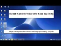 Matlab Code for Real Time Face Tracking