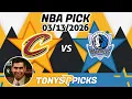 Cleveland Cavaliers vs Dallas Mavericks Pick 26 NBA Pick Prediction