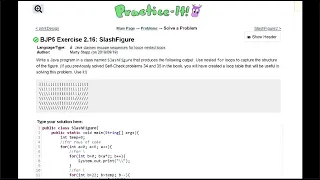 Java Practice It 2 16 SlashFigure nested for loops