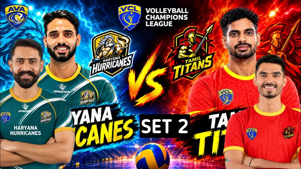 | SET 2 | Haryana Hurricanes VS Tamil Titans | Volleyball champion League | VCL Match 2 |