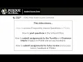 PG411 How to Submit Assignments and Questions and Access Feedback