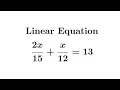 Linear Equation Solve 13