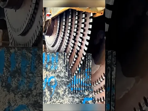 Why Does This Marble Cutting Machine Have So Many Blades? 😱🪨 #facts #ytshorts #trending