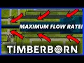 How To Get the FASTEST POSSIBLE WATER FLOW RATE - Timberborn Hard Mode