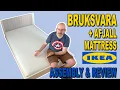 IKEA BRUKSVARA Bed AFJALL Mattress Assembly Review Clueless Dad