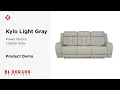 El Dorado Furniture Kylo Light Gray Power Motion Leather Sofa Product Demo