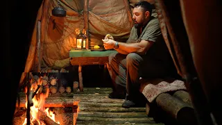 My Old Forest Shelter Kept Me Warm in the Rain