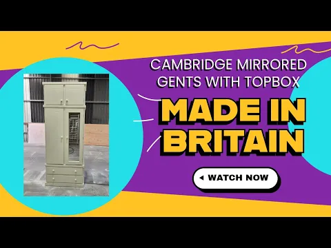 Product video preview for 2 Drawer Mirrored Wardrobe with Top Box - Cambridge Ivory | Handmade in England