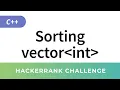 HackerRank Solution Vector-Sort in C