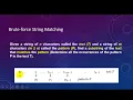 1 - Sequential Search and Brute force String Matching