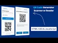 QR Code Generator Scanner or Reader with HTML CSS JavaScript