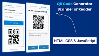 QR Code Generator Scanner or Reader with HTML CSS JavaScript