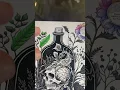 Fantasy Witches Coloring Sheet Relaxing Music Stress Free