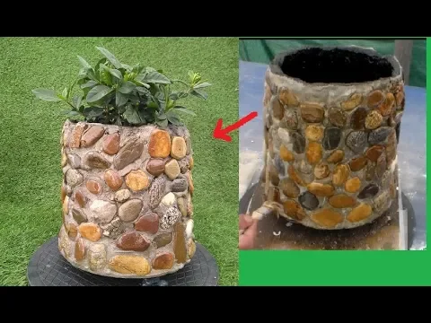Download MP3 Como hacer macetas de cemento y piedras, Ideas Creativas para Terraza o Jardín decoración jardinería