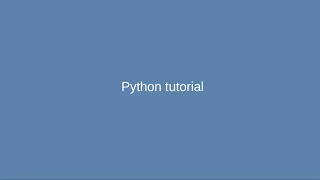 INFO8006 Python tutorial Linux