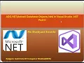 ADO NET in Visual Studio part II Database Programming