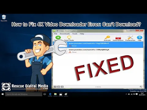 Download MP3 How to Fix 4K Video Downloader Error: Can't Download? | Video Guide | Rescue Digital Media