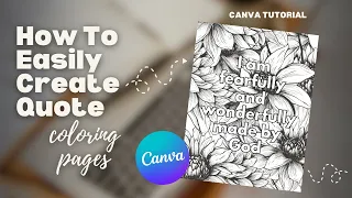 How to Create Stunning Quote Coloring Pages in Canva Tutorial