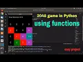 2048 GUI game using functions in python with code easy