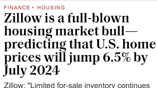 Zillow anticipates home prices to go up 6 5 - Aug 2023 to Aug 2024