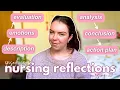 HOW TO WRITE AN A NURSING REFLECTION episode seven - nursing 101 step by step with example