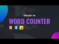 Simple html css js project for beginner make word counter 4