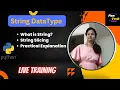 String Data type in Python String Slicing Examples Indexing Class 11 Python Class 12 Python